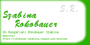 szabina rokobauer business card